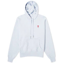 AMI Paris Red Small Ami De Coeur Hoodie