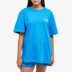 Adanola Resort Sports Short Sleeve Oversized T-shirt -Vibrant Vogue 01 11 2023 BLR MAY TSHIRT SBLUE 6 1