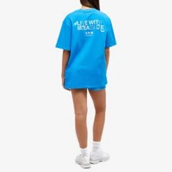 Adanola Resort Sports Short Sleeve Oversized T-shirt -Vibrant Vogue 01 11 2023 BLR MAY TSHIRT SBLUE m8 1
