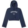 Versace Cropped Hoodie With Front Logo 2 Versace Cropped Hoodie With Front Logo -Vibrant Vogue 02 02 2024 SI 1013598 1A10131 2UR70 1 1