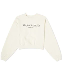 Sporty & Rich NY Health Club Cropped Crew Sweat