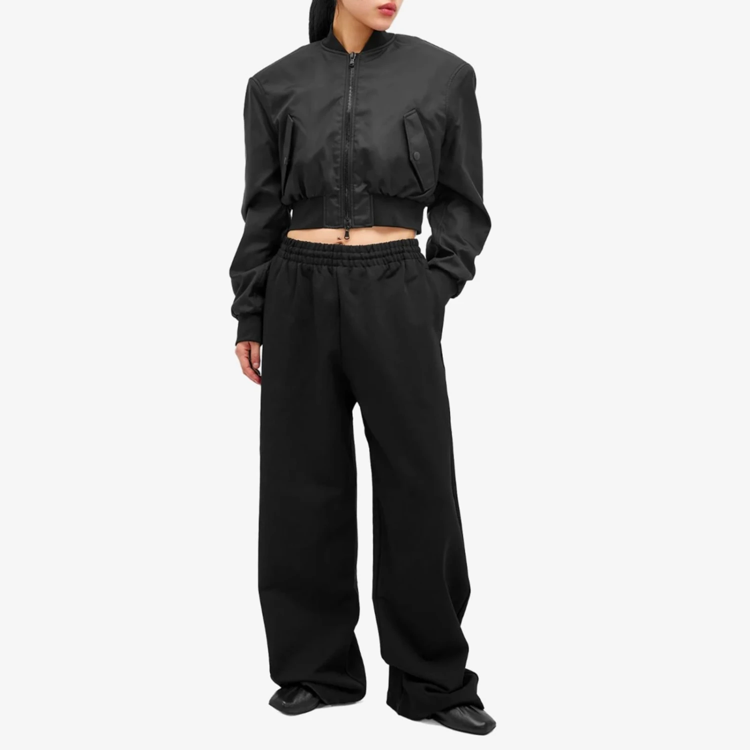 WARDROBE.NYC Tailored Crop Bomber Jacket 6 WARDROBE.NYC Tailored Crop Bomber Jacket - Image 4