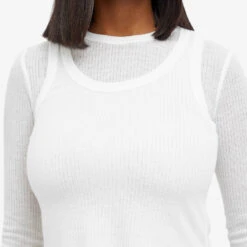 Adanola Lightweight Rib Layer T-Shirt -Vibrant Vogue 04 03 24 SI RIB LAYERED TEE WHITE 10 1