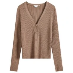 Good American Shine Rib V-neck Cardigan