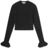 JW Anderson Cropped Ruffled Sleeve Jumper 2 JW Anderson Cropped Ruffled Sleeve Jumper -Vibrant Vogue 05 10 2023 BLR KW0949 YN0219 999 1 1