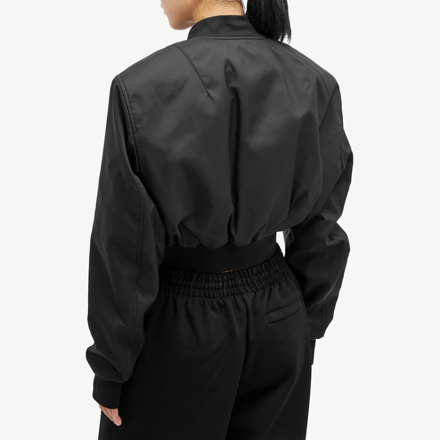 WARDROBE.NYC Tailored Crop Bomber Jacket 5 WARDROBE.NYC Tailored Crop Bomber Jacket - Image 3