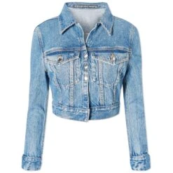 Alexander Wang Shrunken Cardi Trucker Denim Jacket