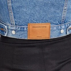 Alexander Wang Shrunken Cardi Trucker Denim Jacket -Vibrant Vogue 09 01 2024 JC 4DC1242212 482A 9 1