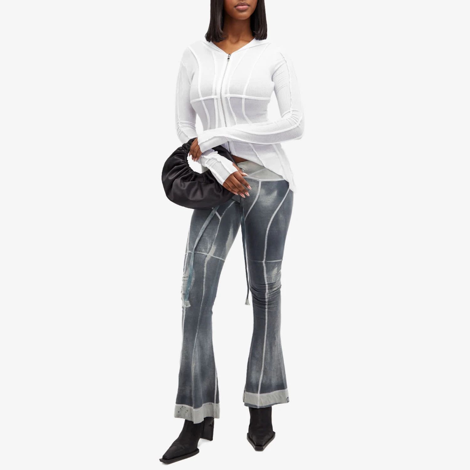 Sami Miro Vintage Asymmetric Open Seam Hoodie 6 Sami Miro Vintage Asymmetric Open Seam Hoodie - Image 4