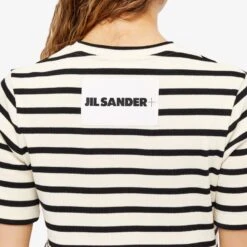 Jil Sander Stripe Logo T-Shirt -Vibrant Vogue 10 01 2023 JW J40GC0111 080 9 1