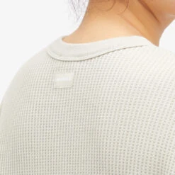 Adanola Waffle Long Sleeve T-Shirt -Vibrant Vogue 10 04 24 SI WAFFLE TSHIRT STONE 10 1