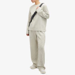 Adanola Waffle Long Sleeve T-Shirt -Vibrant Vogue 10 04 24 SI WAFFLE TSHIRT STONE m9 1