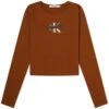 Calvin Klein Long Sleeve Seasonal Mono Logo T-Shirt -Vibrant Vogue 10 10 2023 LB J20J222717GQM 1 1