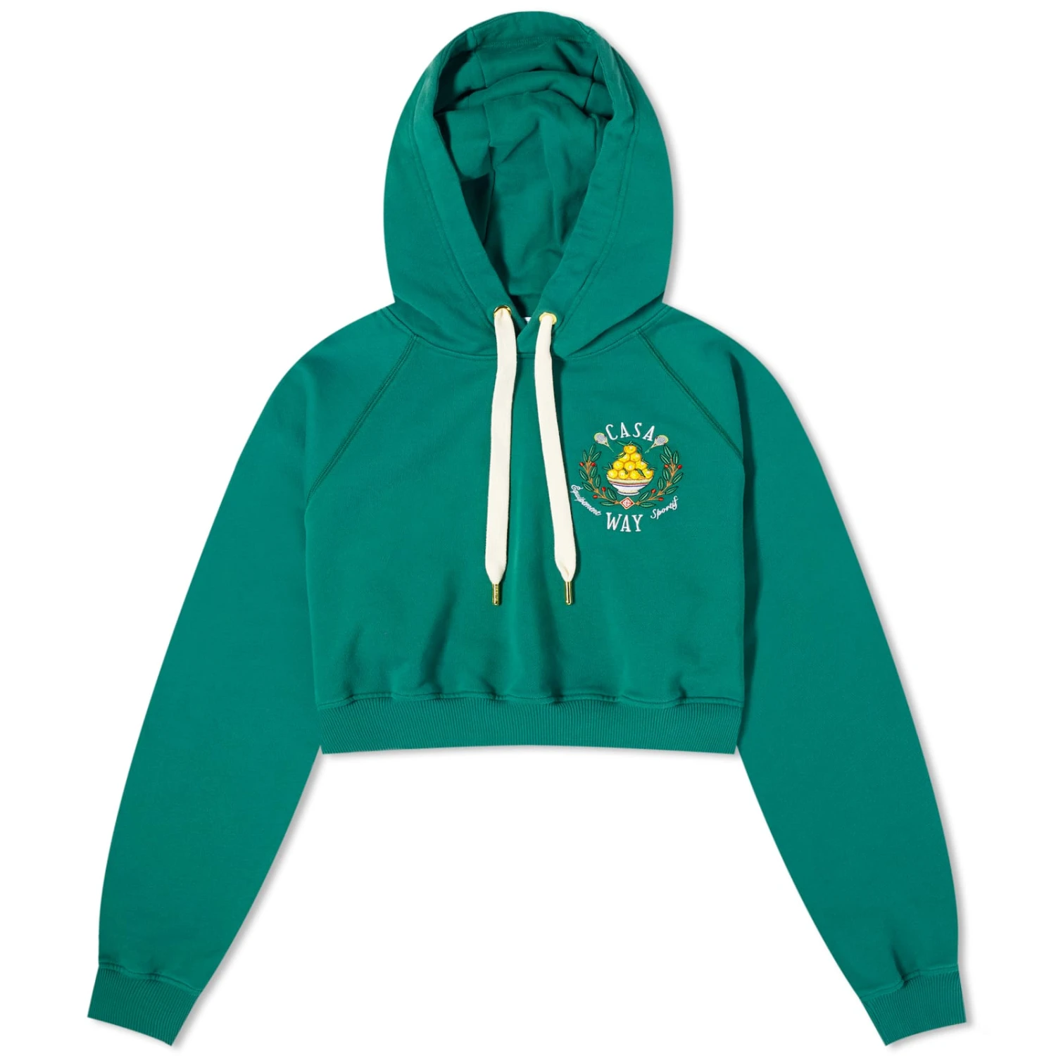 Casablanca Casa Way Embroidered Crop Hoodie 3 Casablanca Casa Way Embroidered Crop Hoodie