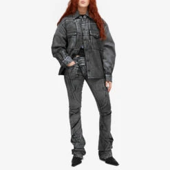 Ottolinger Big Waistband Drape Denim Jeans -Vibrant Vogue 11 01 24 TC 1704712 BLKPNT m8 1