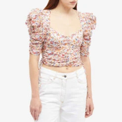 Isabel Marant Etoile Isabel Marant Étoile Galaor Print Crop Top 8 Isabel Marant Etoile Isabel Marant Étoile Galaor Print Crop Top -Vibrant Vogue 12 07 23 JF 23AHT0011FA A3J08E ECOR 6 1