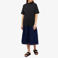 Snow Peak Recycled Cotton Heavy Mock Neck T-Shirt -Vibrant Vogue 13 03 2023 NS TS 22SU402 BK m8 1