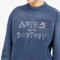 Aries Aged Aries And Destroy Diamante Crew Sweat -Vibrant Vogue 14 03 2024 LB SUAR20004 NY 9 1