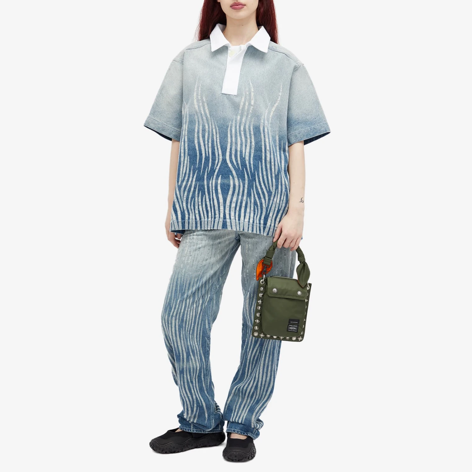 Botter Gradient Denim Polo Top 6 Botter Gradient Denim Polo Top - Image 4