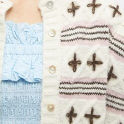 Shrimps Flower Knit Cardigan -Vibrant Vogue 17 07 23 JF AN KN CRM BRW PRL 30 SH 9 1