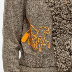 Brain Dead Marled Embroidered Cardigan -Vibrant Vogue 18 10 23 ns f23o11003458 cly 9