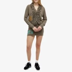 Brain Dead Marled Embroidered Cardigan -Vibrant Vogue 18 10 23 ns f23o11003458 cly m8