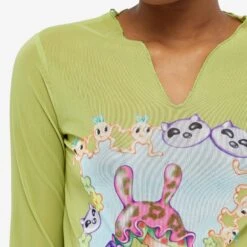 Brain Dead Gaspar Doll Mesh Top -Vibrant Vogue 19 12 2022 JA BDF22T29002591GR12 9 1