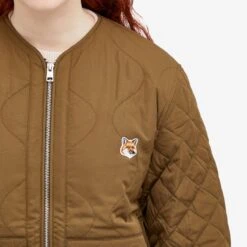 Maison Kitsune Quilted Blouson -Vibrant Vogue 19 12 2023 AJ LW02110WQ4016 P360 9 1