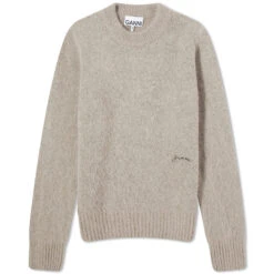 GANNI Brushed Alpaca O-Neck