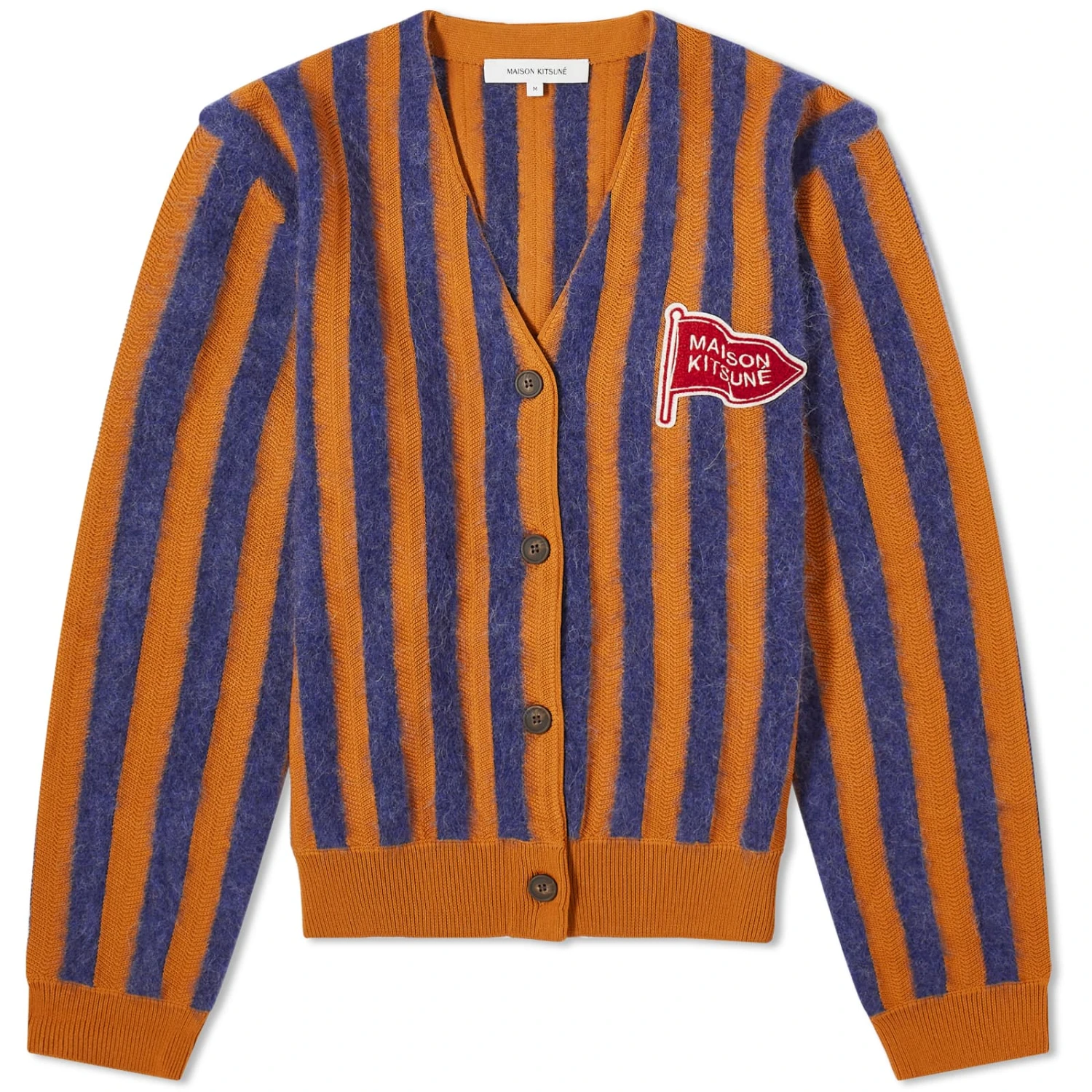 Maison Kitsune Striped Comfort Cardigan 3 Maison Kitsune Striped Comfort Cardigan