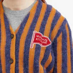 Maison Kitsune Striped Comfort Cardigan 11 Maison Kitsune Striped Comfort Cardigan -Vibrant Vogue 20 12 2023 JA LW00502KT1086 S476 9 1