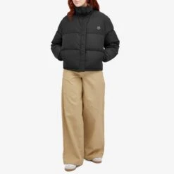 Maison Kitsune Tonal Fox Head Crop Puffer Jacket -Vibrant Vogue 20 12 2023 JA LW02207WQ4016 P199 m8 1