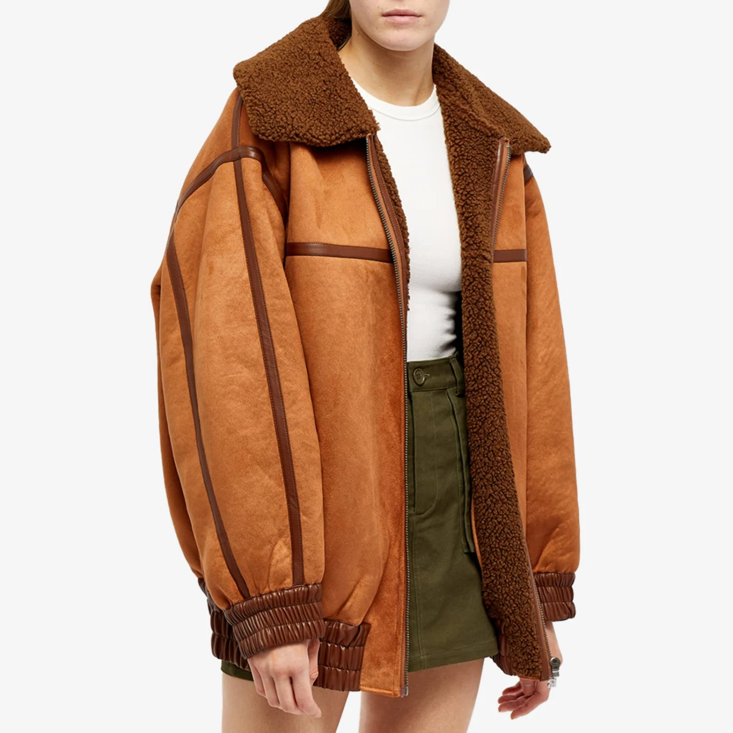 ROTATE Sunday Faux Shearling Bomber Jacket 4 ROTATE Sunday Faux Shearling Bomber Jacket - Image 2