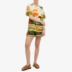 ALÉMAIS Bungalow Oversized Linen Shirt 10 ALÉMAIS Bungalow Oversized Linen Shirt -Vibrant Vogue 21 02 24 LS 3160T RED m9 1