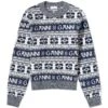 GANNI Logo Wool Mix O-Neck Pullover
