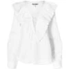 GANNI Cotton Poplin Ruffle V-neck Blouse -Vibrant Vogue 22 01 2024 LB F8701 151 1 1
