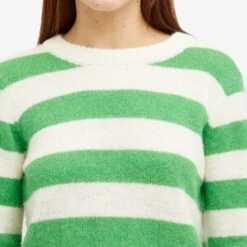 KITRI Gillian Green Striped Cropped Knit Top -Vibrant Vogue 22 01 2024 SI 2301911GS 10 1