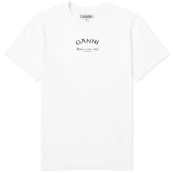 Ganni Thin Jersey Relaxed O-Neck T-Shirt