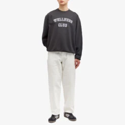 Sporty & Rich Wellness Club Flocked Crew Sweat -Vibrant Vogue 23 01 2024 JW CRAW237FB m9 1