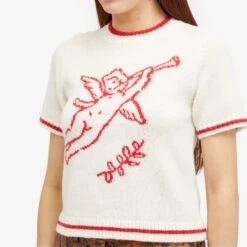 KITRI Ara Red 'Cherub' Knit Top -Vibrant Vogue 23 01 2024 LB 2205917IW 10 1