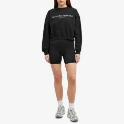 Sporty & Rich Athletic Cropped Sweat -Vibrant Vogue 24 01 2024 BLR CR881BK m8 1