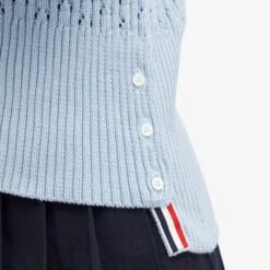 Thom Browne Pointelle Rib Stitch Wool Jumper 11 Thom Browne Pointelle Rib Stitch Wool Jumper -Vibrant Vogue 25 01 2024 LB FKA445A Y1024 10 1