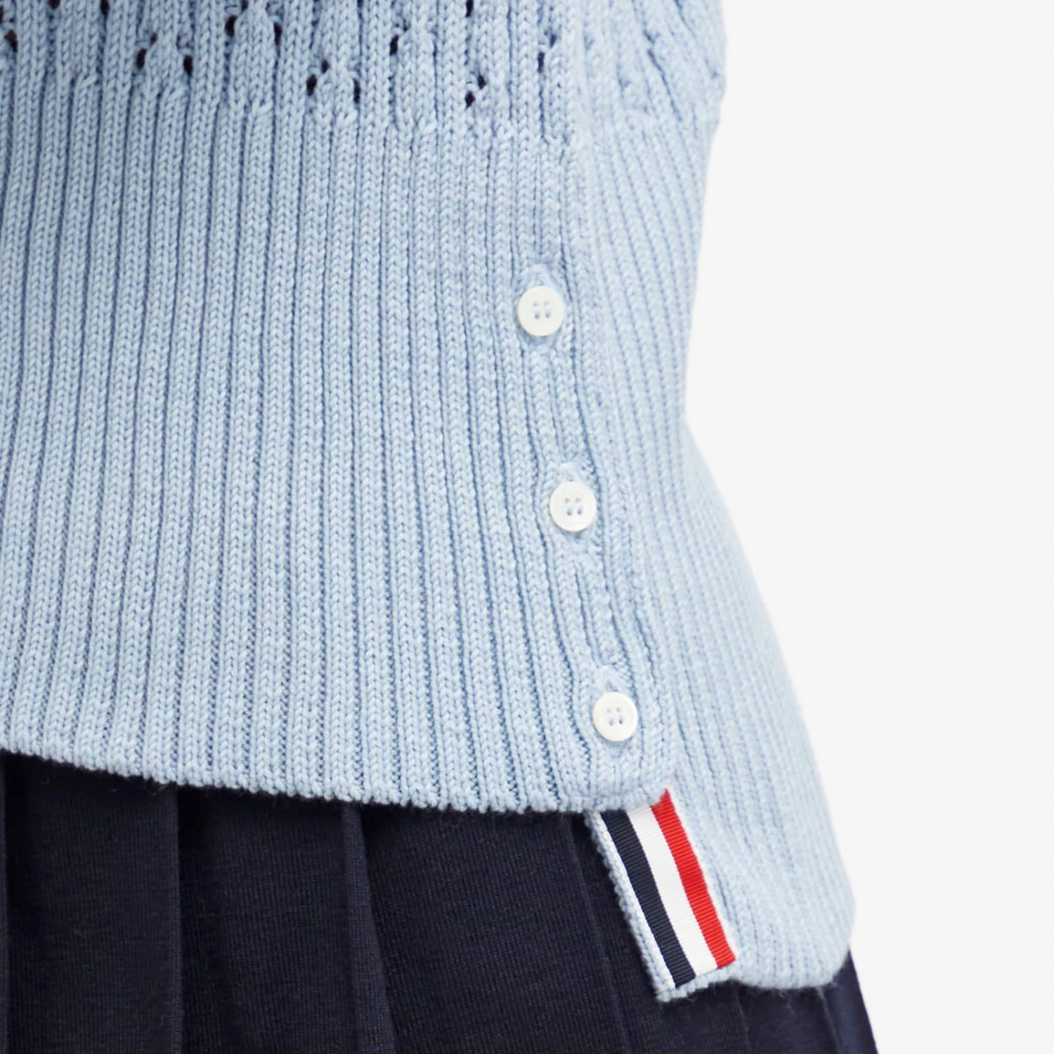 Thom Browne Pointelle Rib Stitch Wool Jumper 7 Thom Browne Pointelle Rib Stitch Wool Jumper - Image 5