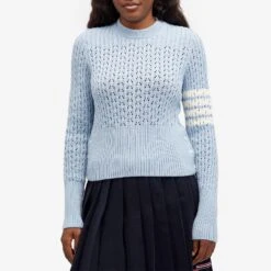 Thom Browne Pointelle Rib Stitch Wool Jumper 8 Thom Browne Pointelle Rib Stitch Wool Jumper -Vibrant Vogue 25 01 2024 LB FKA445A Y1024 7 1