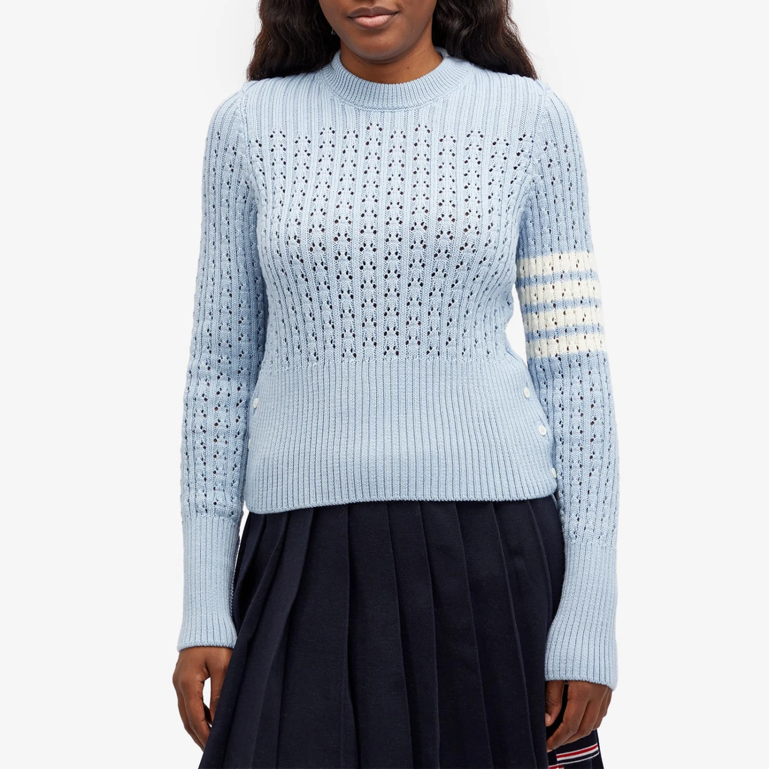 Thom Browne Pointelle Rib Stitch Wool Jumper 4 Thom Browne Pointelle Rib Stitch Wool Jumper - Image 2