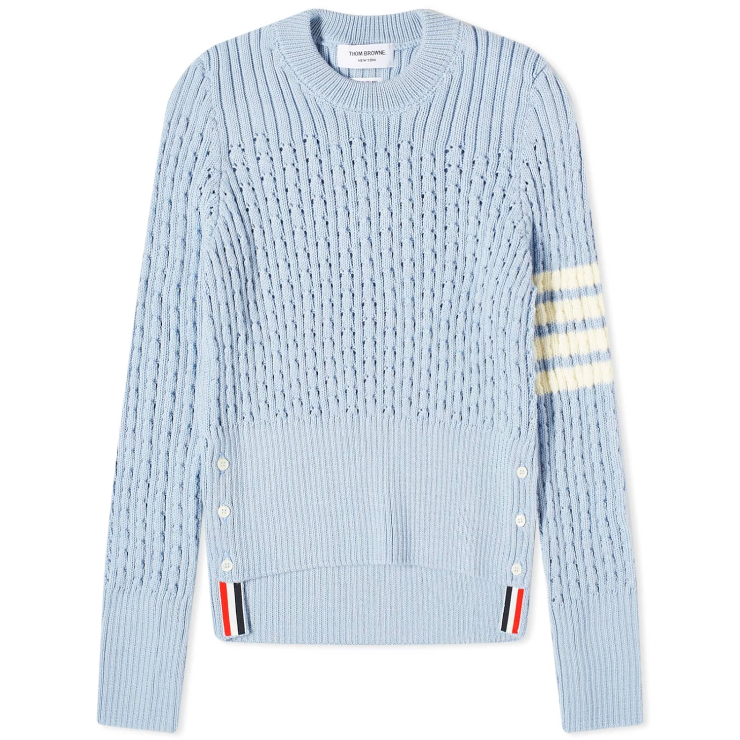 Thom Browne Pointelle Rib Stitch Wool Jumper 3 Thom Browne Pointelle Rib Stitch Wool Jumper