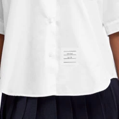 Thom Browne Box Pleat Rib Short Sleeve Shirt -Vibrant Vogue 25 01 2024 SI FLL166C 03113 10 1