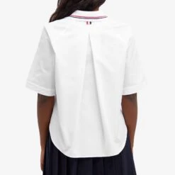 Thom Browne Box Pleat Rib Short Sleeve Shirt -Vibrant Vogue 25 01 2024 SI FLL166C 03113 8 1
