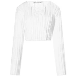 Alexander Wang Drop Shoulder Crop Sweatshirt