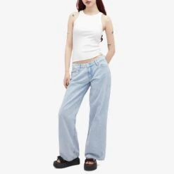 Calvin Klein Variegated Rib Woven Tab Tank -Vibrant Vogue 28 05 24 LS J20J223104YAF m8 1